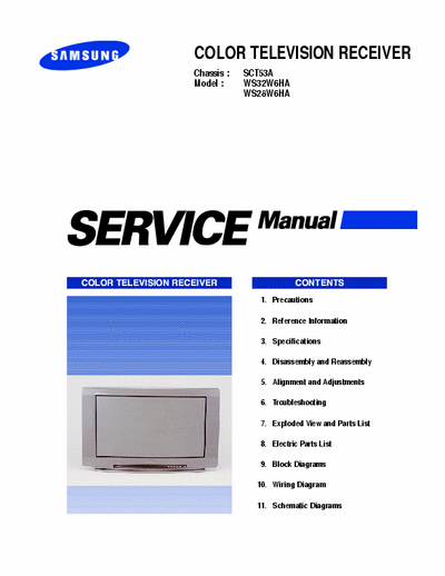 SAMSUNG WS28_32W6HA Service Manual