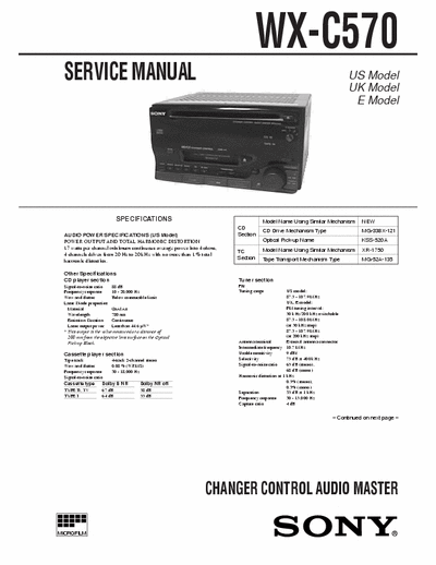 SONY WX-C570 