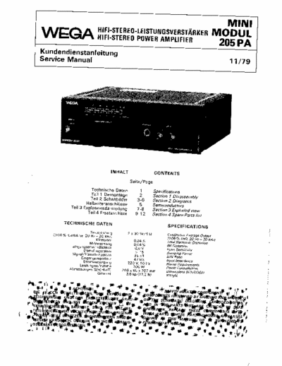 Wega 205PA power amplifier