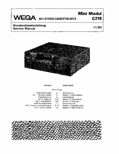 Wega C210 cassette deck