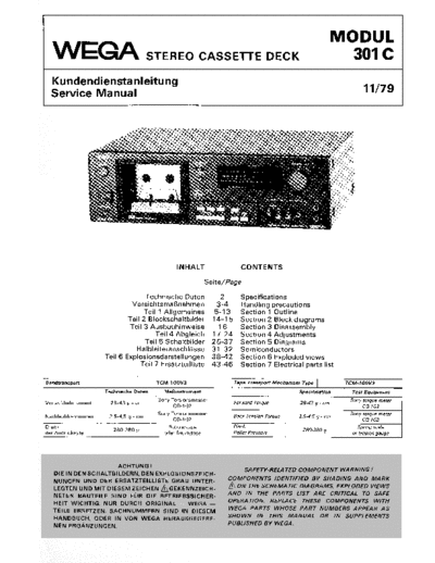 Wega Modul 301 C service manual