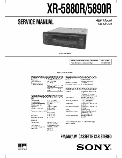 Sony XR-5880R XR-5880R