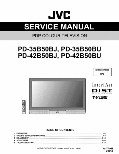 JVC PD-42B50BJ SERVICE MANUAL