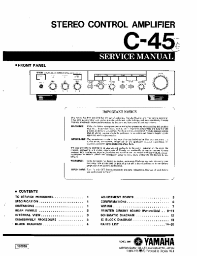 Yamaha C45 Yamaha C45 pre amp