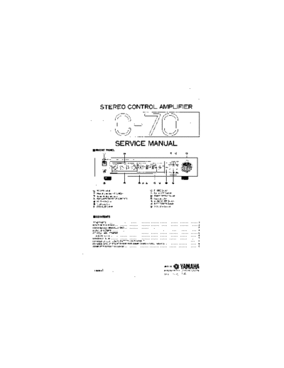 YAMAHA C-70 stereo control amplifier