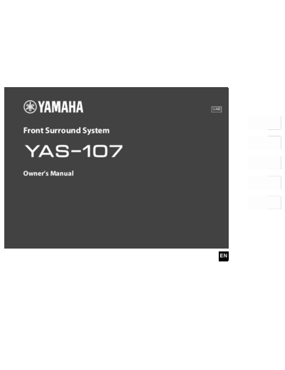 Yamaha YAS-107 Soundbar Front Surround System