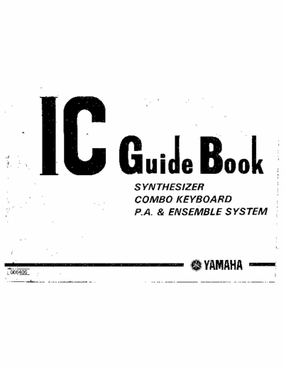 Yamaha IcsDataBook Specialized Ic
