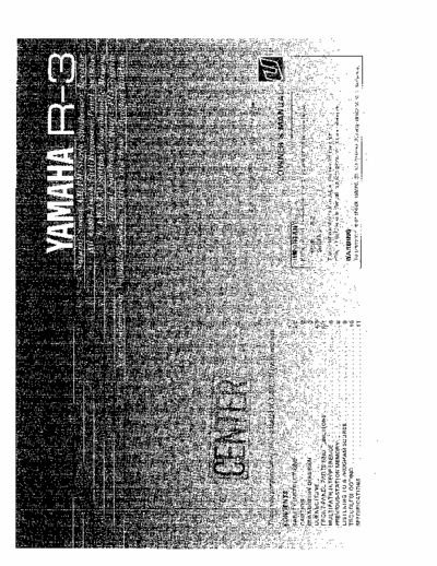 Yamaha R3 Yamaha R3 user manual