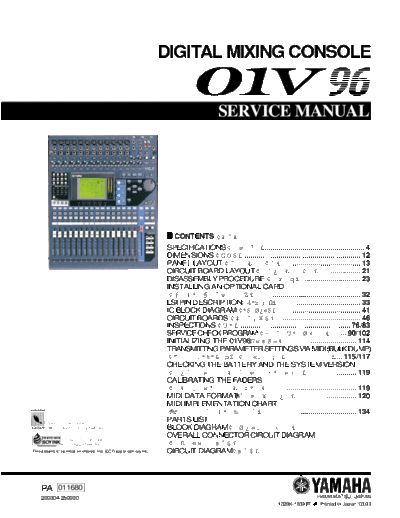 Yamaha 01V96C digital mixer