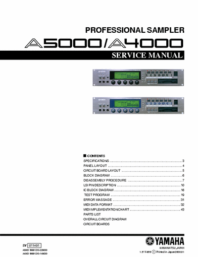 Yamaha A4000, A5000L sampler