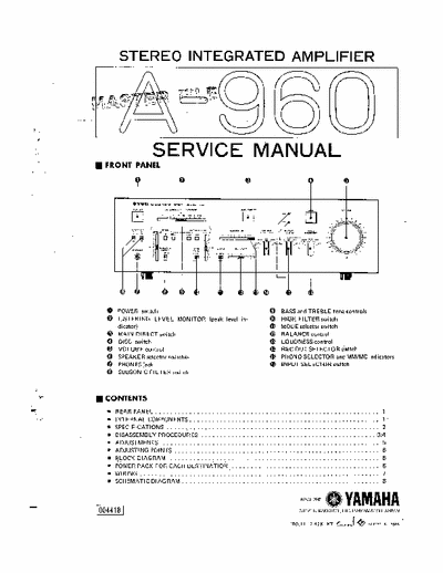 Yamaha A960 integrated amplifier