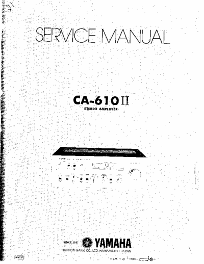 Yamaha CA610 integrated amplifier (all files eServiceInfo: http://www.eserviceinfo.com/service_manual/datasheets_a_0.html )