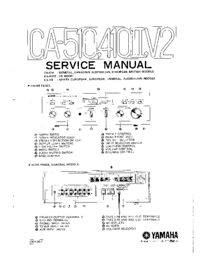 Yamaha CA-410II, CA-510, CA-V2 integrated amplifier