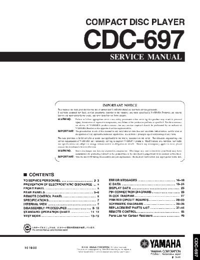 Yamaha CDC697 cd