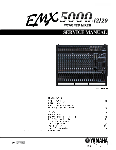 Yamaha EMX5000 Full Complete repair manual