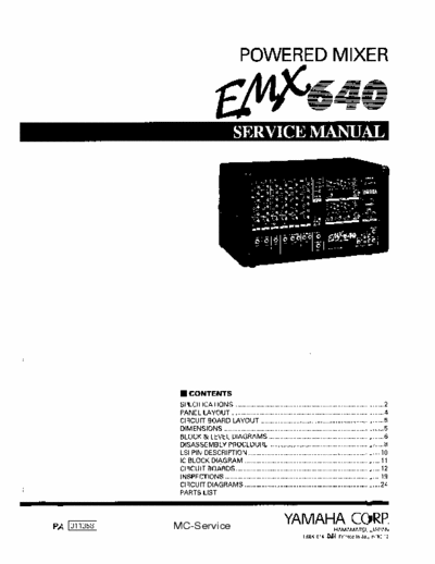 Yamaha EMX640 powered mixer