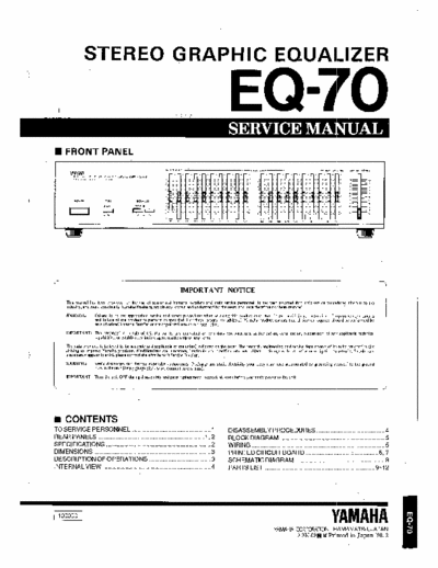 Yamaha EQ70 equalizer