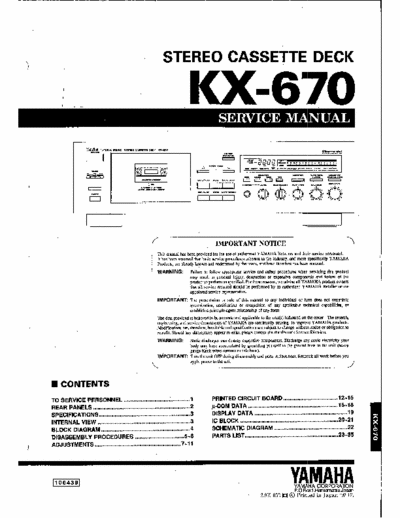 Yamaha KX670 cassette deck