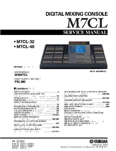 Yamaha M7CL digital mixer