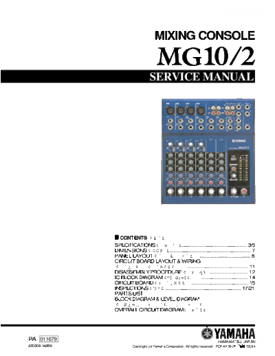 Yamaha MG10-2 mixer