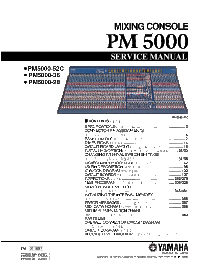 Yamaha PM5000C mixer