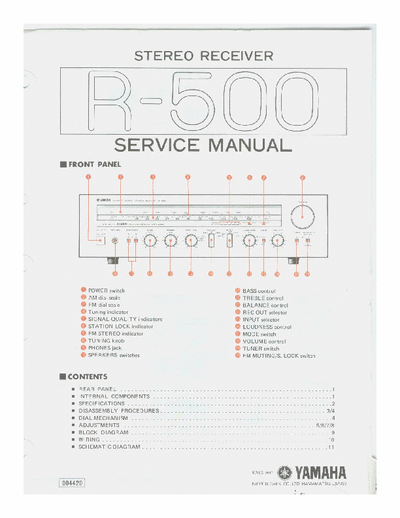 Yamaha R500 receiver