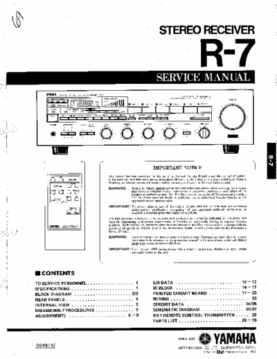 Yamaha R7 receiver