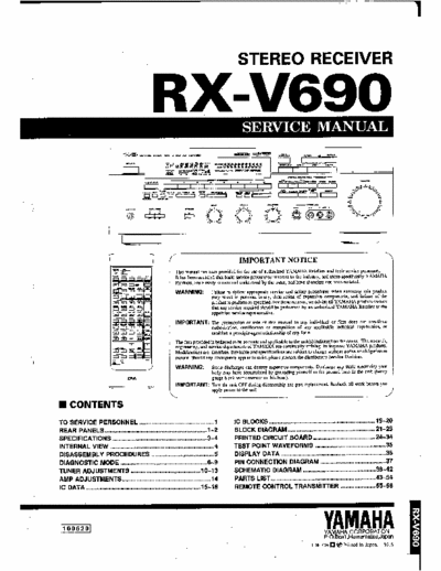 Yamaha RXV690 receiver