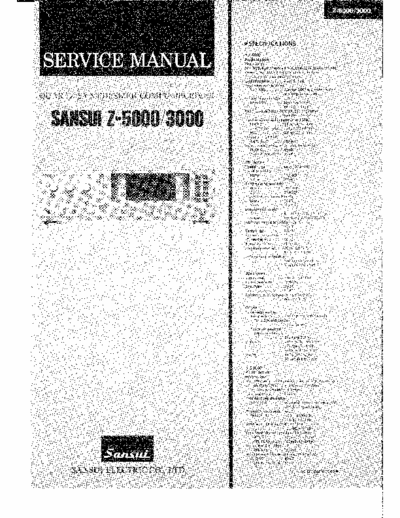 Sansui z3000/z5000 service manual complete