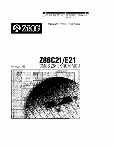 Zilog Z86C21 CMOS Z8 8K ROM MCU