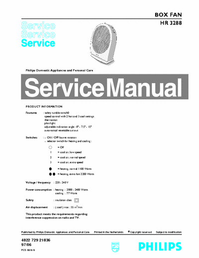 Philips HR3288 Service Manual 97/06 - pag. 5