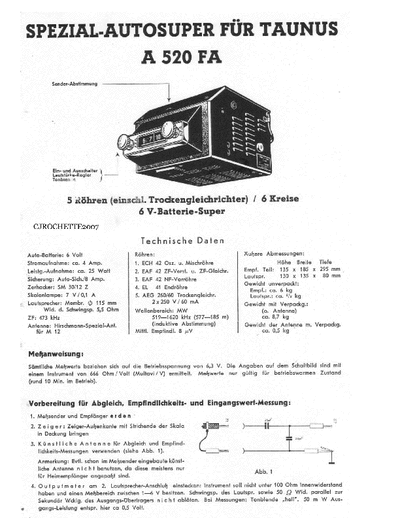 Blaupunkt A52FA schéma electrique