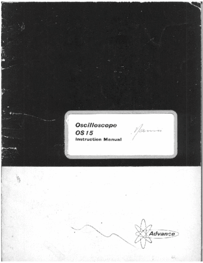 Advance OS15B Instruction manual