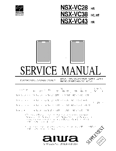 AIWA NSX-VC38 NSX -VC38  cd stereo system service manual