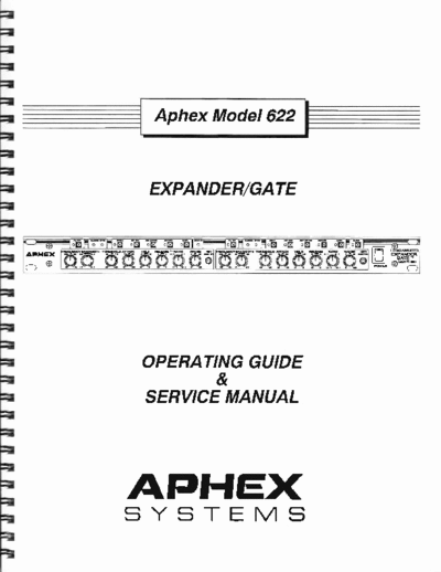 Aphex 622 622 expander gate, user & service man