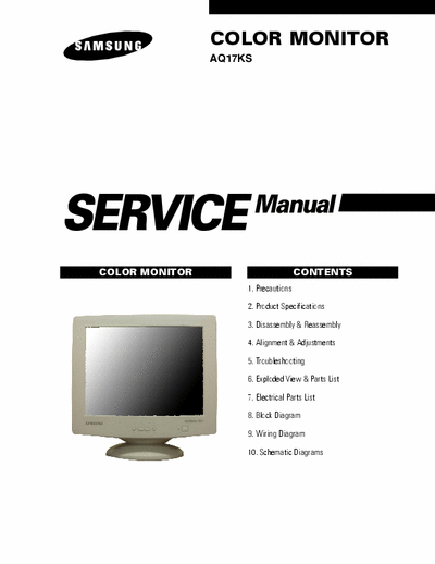 Samsung SyncMaster 753dfx SyncMaster 753dfx service manual