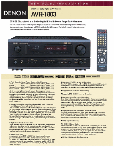 denon avr 1803 PRODUCT DISCRIPTION