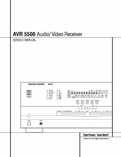 Harman Kardon AVR 5500 Manuel de réparation