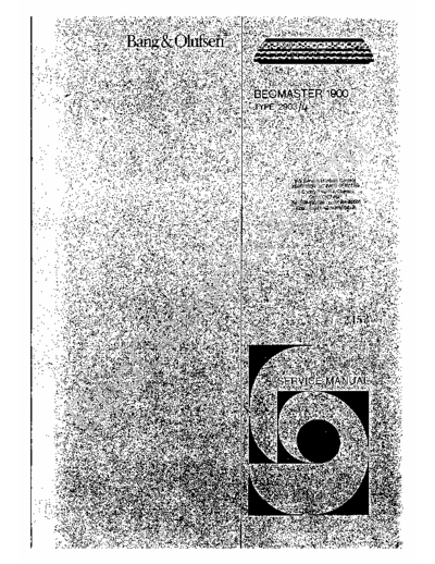 Bang&Olufsen Beomaster 1900 2400 Beomaster 1900 , Beomaster 2400, early versions