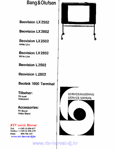 B&O LX2502 Complete service manual