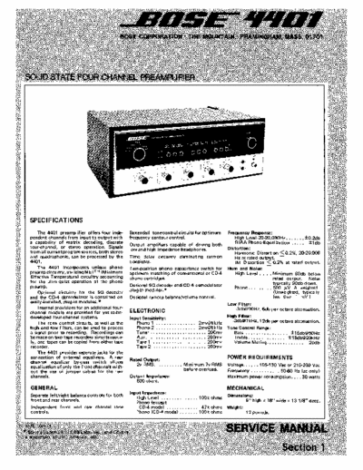 Bose 4401 pre amp