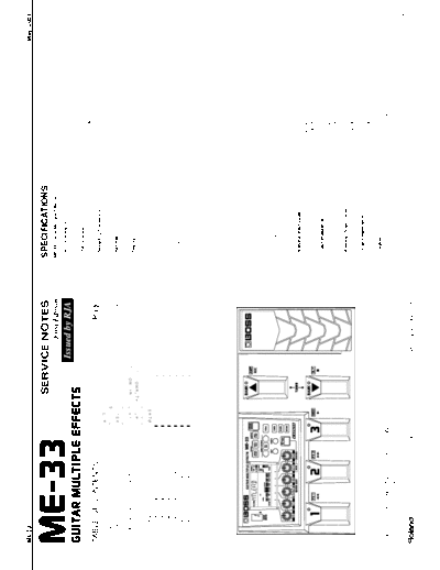 Boss ME33 ME33 multi effects service manual