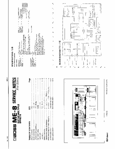 Begyndelsen Yoghurt stål Service manual : Boss me8 boss ME-8_p1-6.pdf, me8 guitar multi effects  manual preview