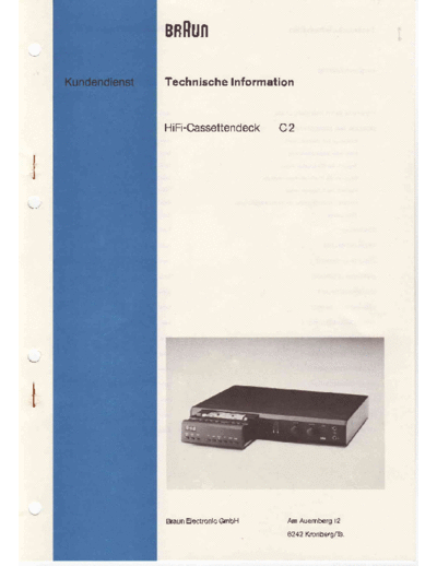 Braun C2 service manual