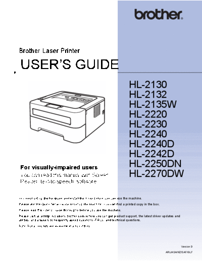 Brother HL-2240d Brother HL-2240d User Manual