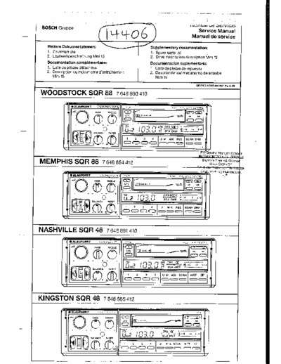 Blaupunkt SQR88, SQR48 Service Manual Car AUdio [mod. Woodstock SQR48, Memphis SQR88, Nashville SQR48, Kingston SQR48] pag. 10