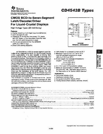 motorola cd4543 cd4543be