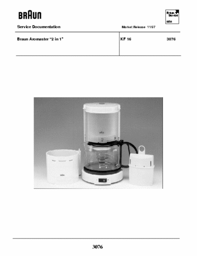Braun KF16 Service Manual coffeemaker - Pag. 6