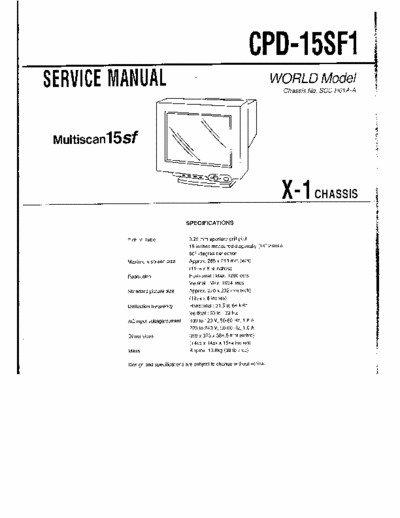 Sony cpd-15sf1 sony cpd-15sf1