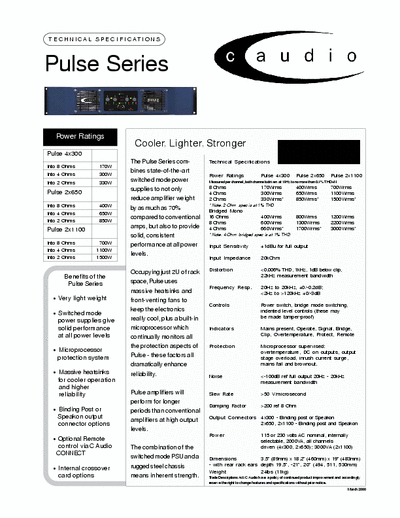 Crest Pulse series pwr amp Pulse series pwr amp